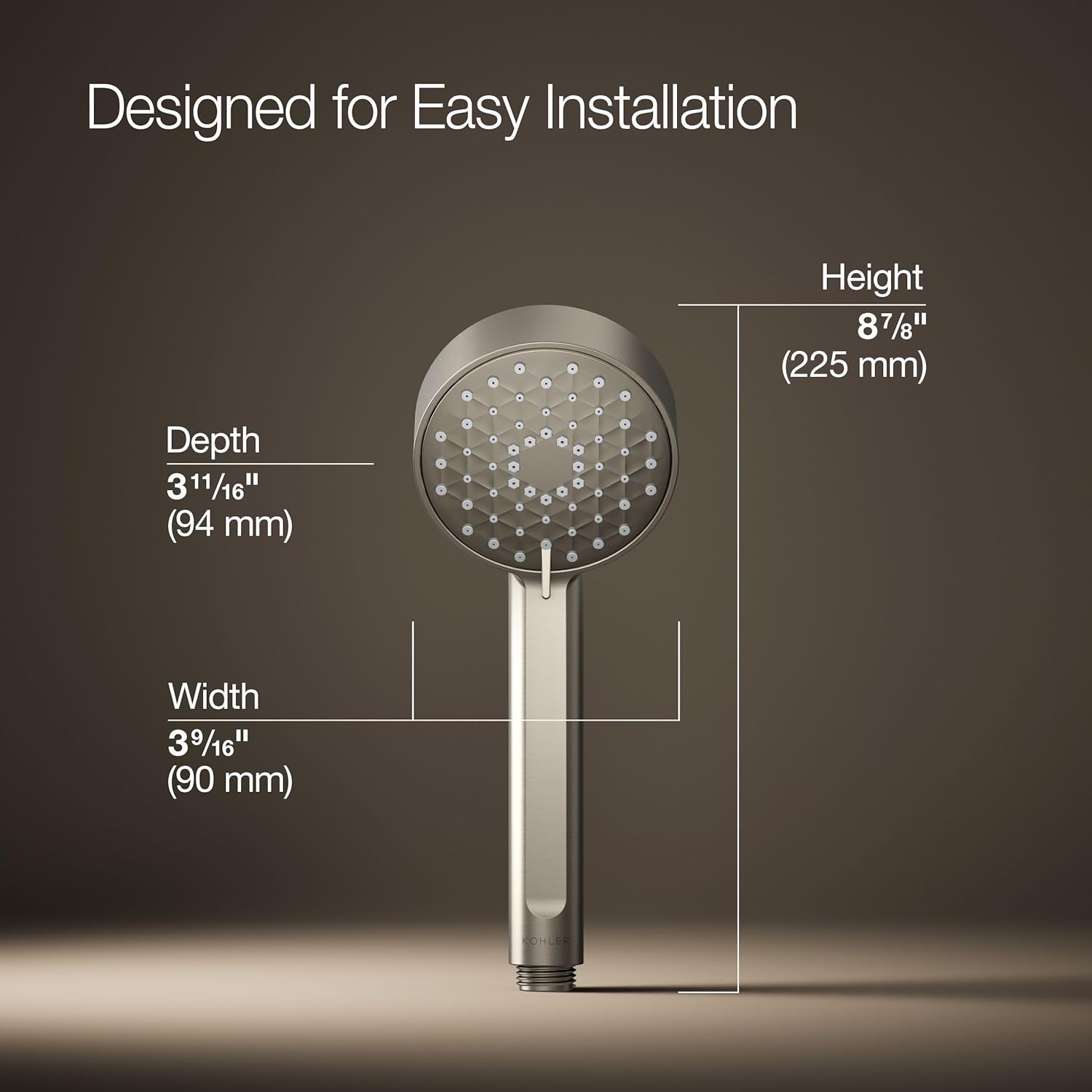 Kohler 72414-Y-BN Awaken® G90 Three-function handshower, 2.5 gpm, Vibrant Brushed Nickel