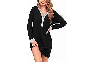 Women's Essential Long Sleeve Nightgown: A Perfect Fit for Comfort and Style