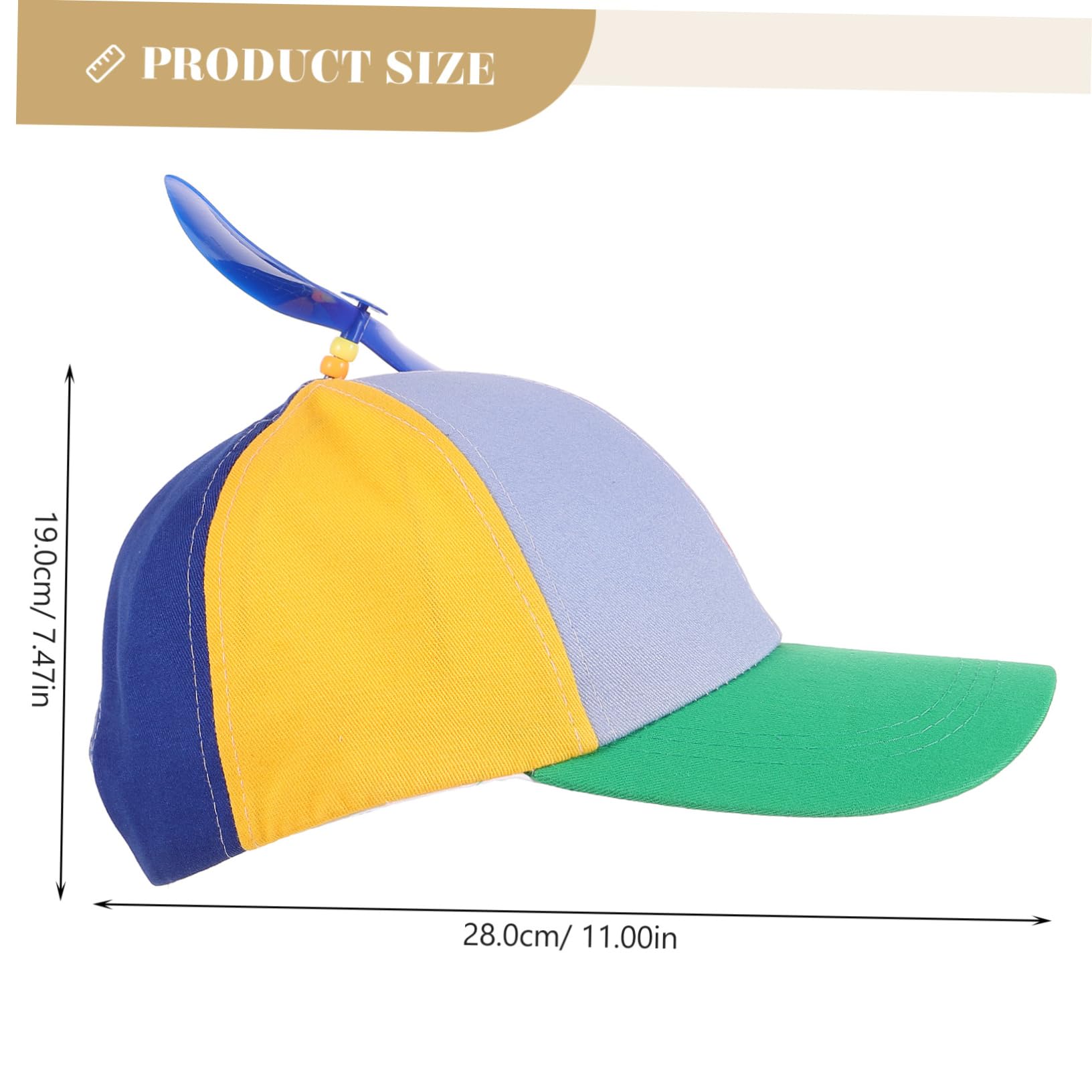 Beavorty Detachable Baseball Hat for Creative Sun Protection Cap with Strap for Outdoor Activities and Family Vacations Fun Design for Boys