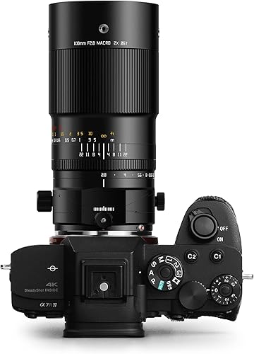 Miniatura 2 de TTArtisan Lente macro fija con cambio de inclinación F2.8 de 3.937 in de gran apertura para cámara sin espejo de montaje E compatible con A6000,