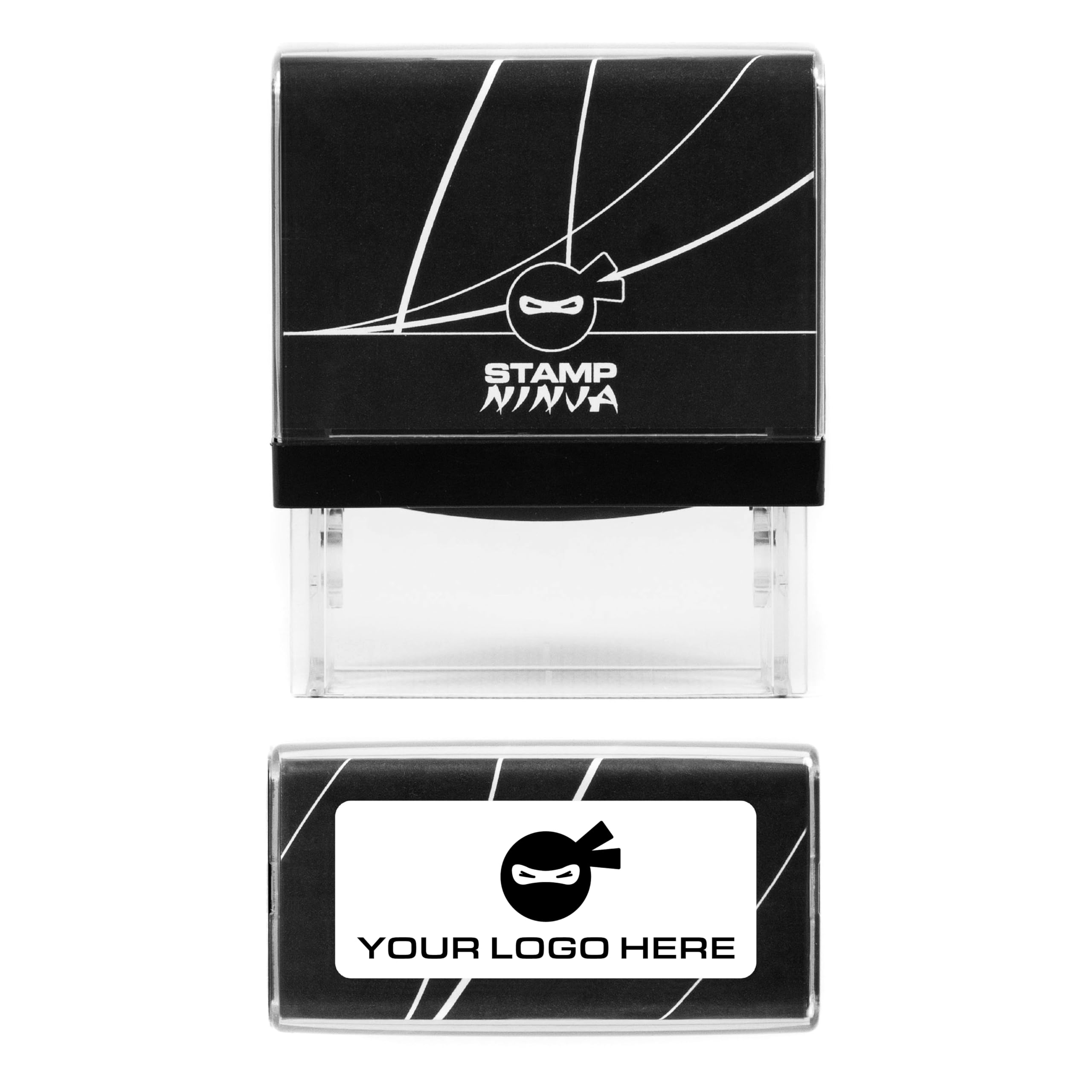 Custom Business Logo Stamp - Personalised Company Rubber Stamp, Custom Logo for Office, Branding & Packaging (45mm x 18mm)