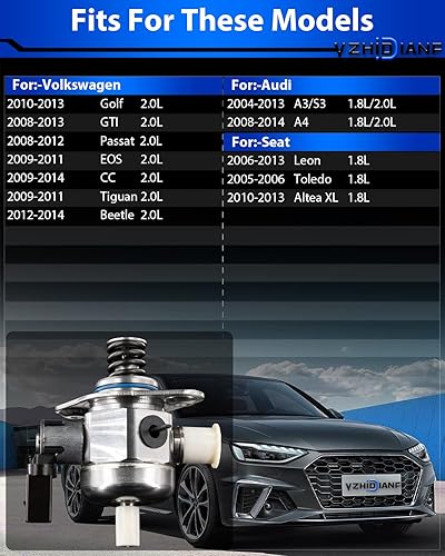 Miniatura 2 de YZHIDIANF Bomba de combustible directa de alta presión para-Audi A3 A4, para-VW GolfGTI MK6PassatEOSSciroccoCCTiguanEscarabajo para-Seat