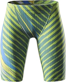 ANAAKA Men Swimsuit Jammer Solid Printed Swim Jammers Endurance Long Racing Training Swimsuit Sizes Calções De Banho Masculinos (Color : Green, Size : Medium)
