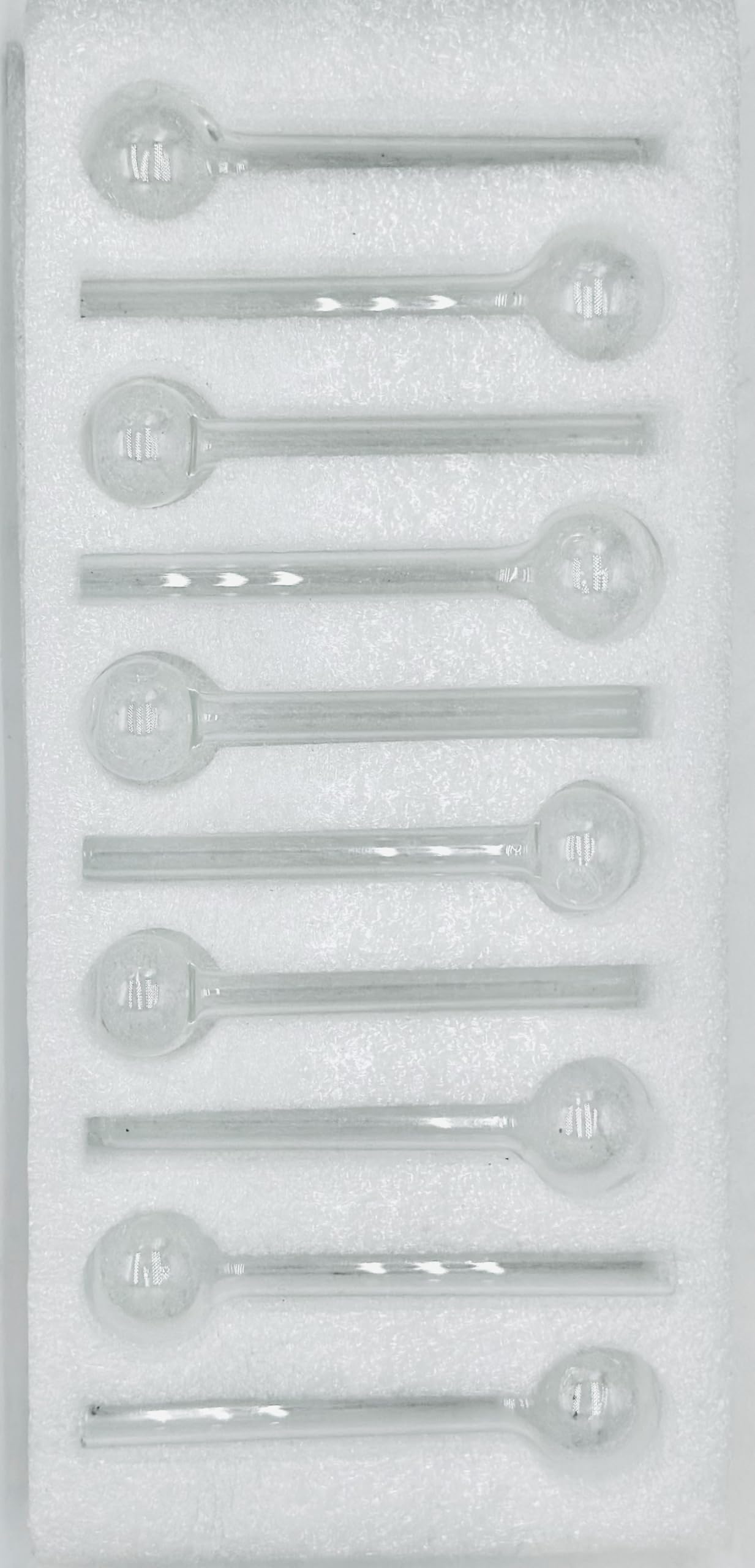10 pipas de cristal para crack, pipa de aceite, tubo de cristal, transparente, 4 pulgadas de longitud