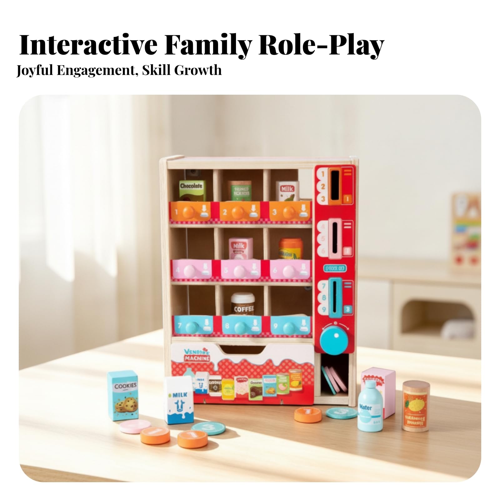 Máquina Expendora Juguete Educativo | Divertido, Didáctico, Máquina Expendora Comida Juguete, para Guarría, Casa