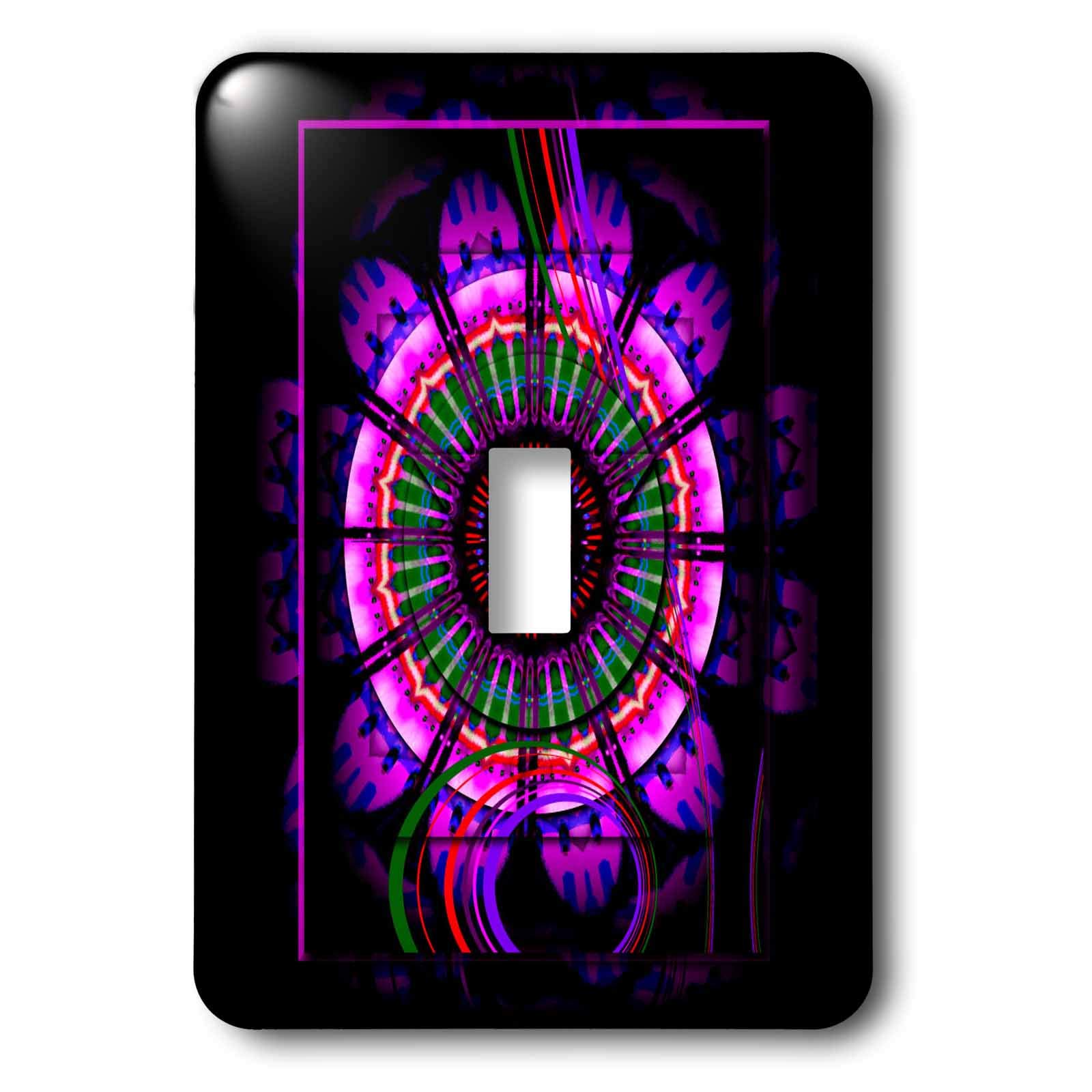 Interrupteur Mandala 3dRose lsp_24835_1 pour remplacer une plaque murale blanche classique