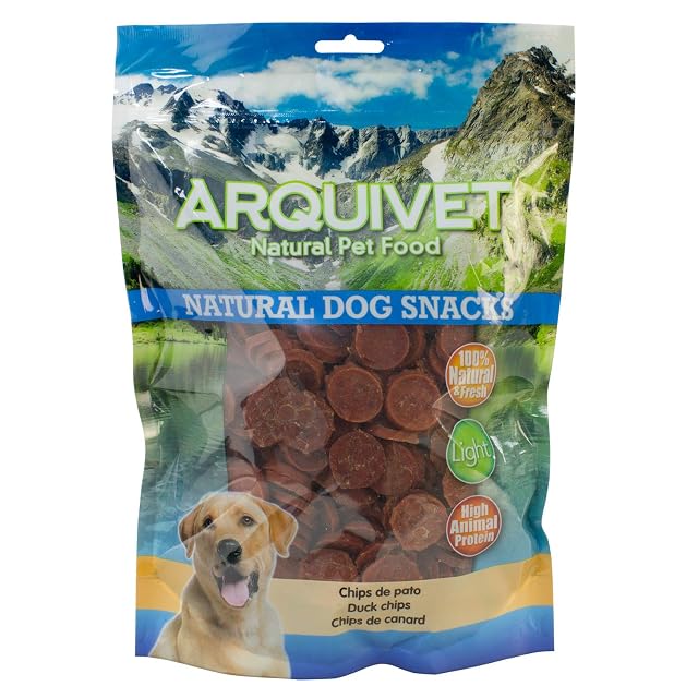 Arquivet Chips de Pato - Natural Dog Snacks, Ocre, 1 kg (Paquete de 1)