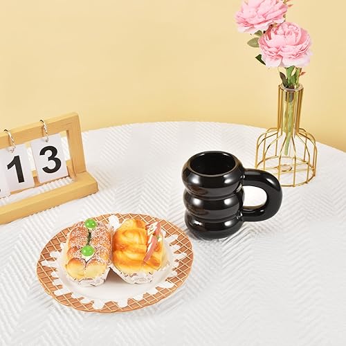 Miniatura 6 de Koythin Taza de café de cerámica, diseño creativo de trayectoria planetaria con asa para oficina y hogar, 13.5 oz13.5 fl oz para café con leche