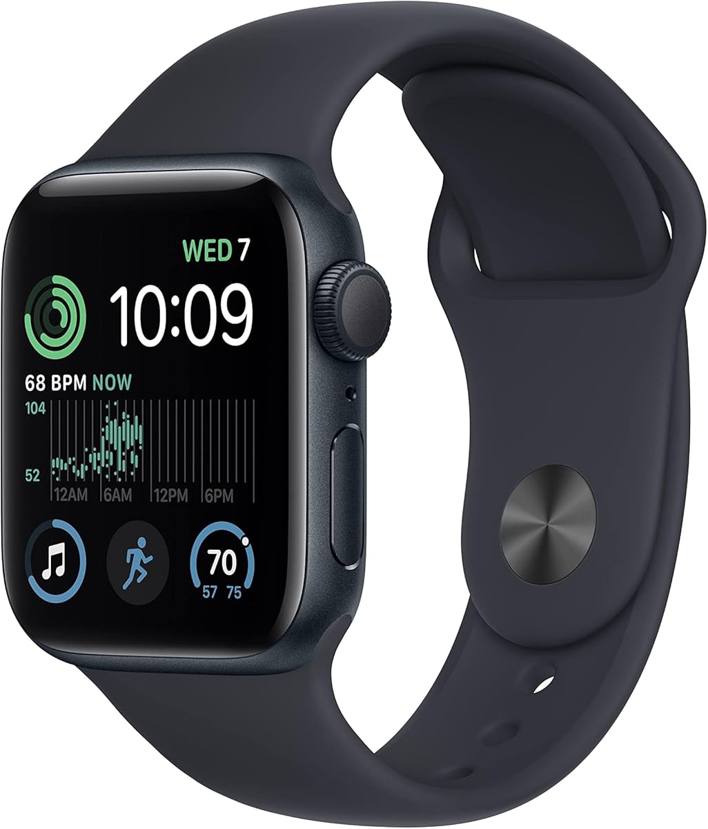 Apple Watch SE (2nd Gen) [GPS, 40mm] - Midnight Aluminum Case with Midnight Sport Band, M/L (Renewed Premium) : Electronics