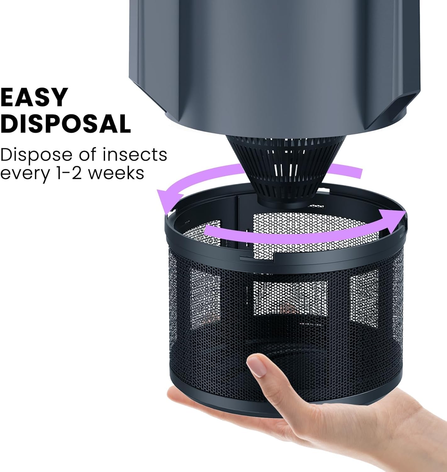Mosquito Trap & Bug Zapper Indoor Outdoor, Fly Trap with LED Light, Fan, Sleep and Timer Modes, Black