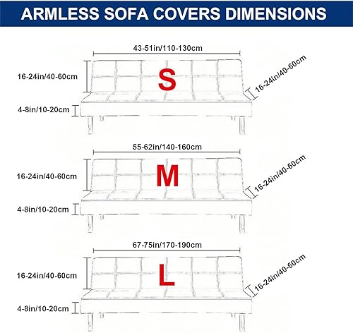 Miniatura 3 de Funda de terciopelo coral para futón, funda para sofá cama sin brazos a prueba de arañazos y gatos para sala de estar (amarillo, M)