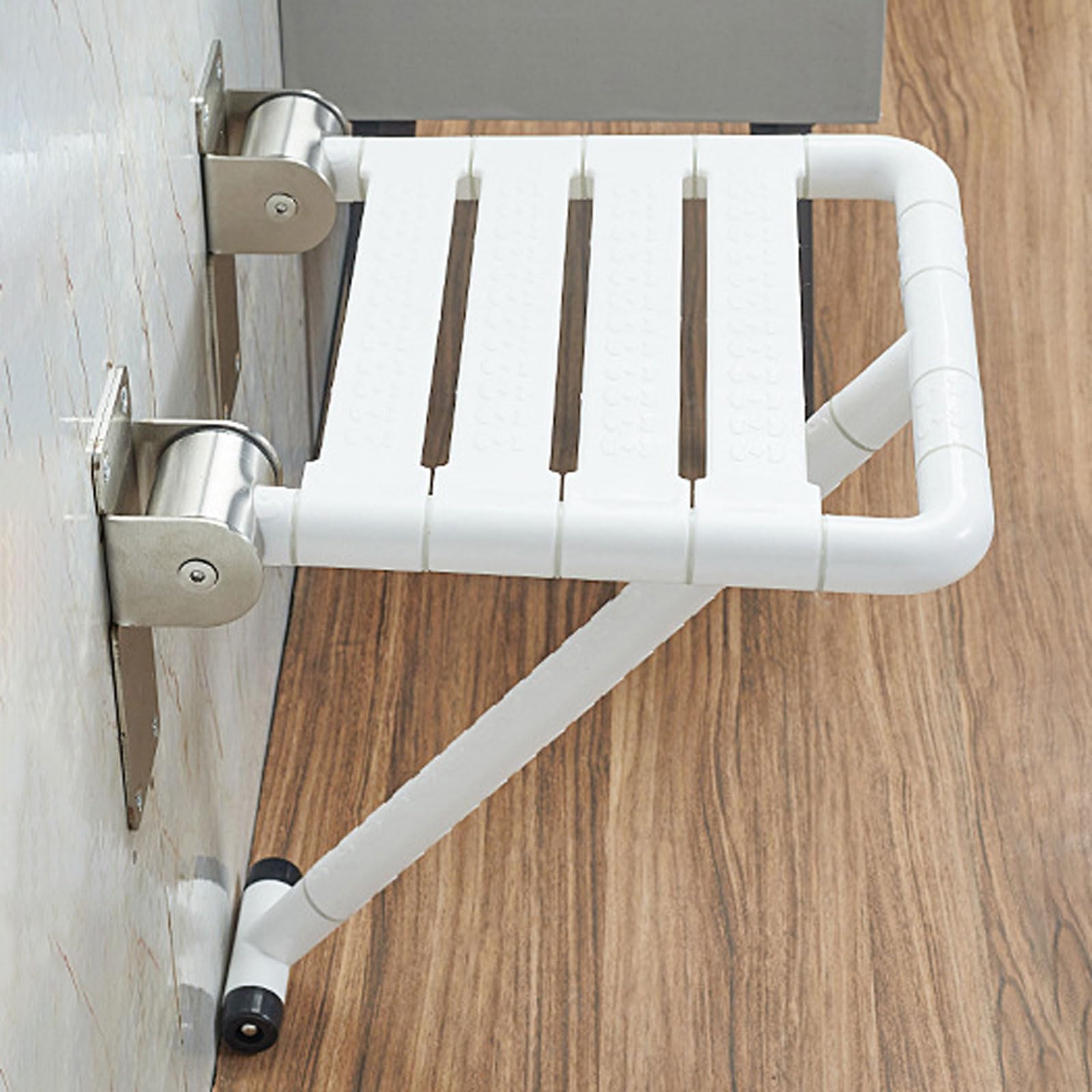 Silla Plegable de Pared escondida,Asiento de Ducha para Montaje en Pared,Taburete Plegable montado en la Pared para la Entrada,con Patas,Almacenamiento sin ocupar Espacio,Ahorra Espacio