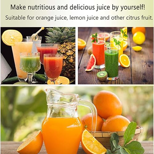 Miniatura 5 de QYQCXGL Exprimidor eléctrico de cítricos, exprimidor de frutas de 45 W, adecuado para jugo de naranja recién exprimido, jugo de limón, jugo de