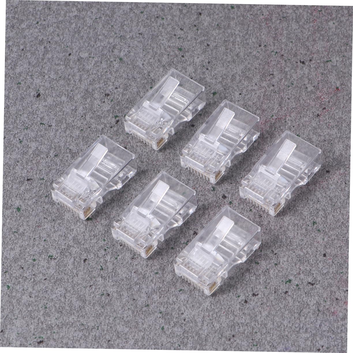 Gatuida 1000pezzi Spina per Cavo di Rete Cate Terminali Modulari Pin Cob Connettore di Rete Contatti Placcati in Oro per Trasmissione Veloce Leggero Resistente e Stabile Terminali