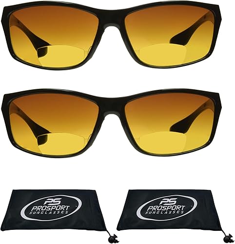 Gafas de sol bifocales antirreflectantes HD ámbar + 1.50 para hombres y mujeres.