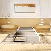 Vista 15 de LUMUNANCE Base de colchón Twin Box Spring de 3 pulgadas, perfil bajo, tamaño individual, con cubierta de tela, fácil montaje