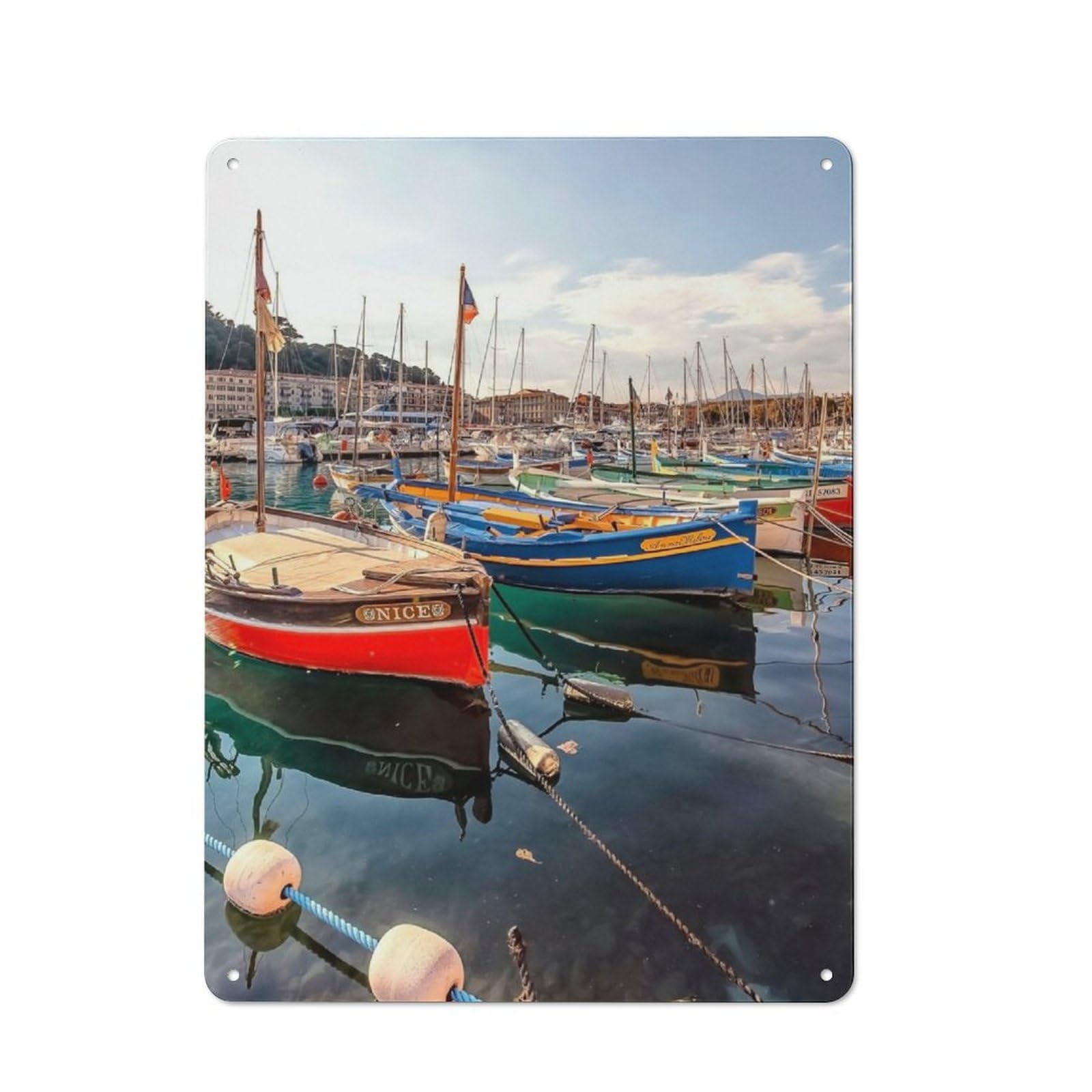 Junmoney Nice Sea Side Creative Office Metal Sign 40X30cm, Study Room Decor For Workspace, Cafe, Shop Or Desk Area