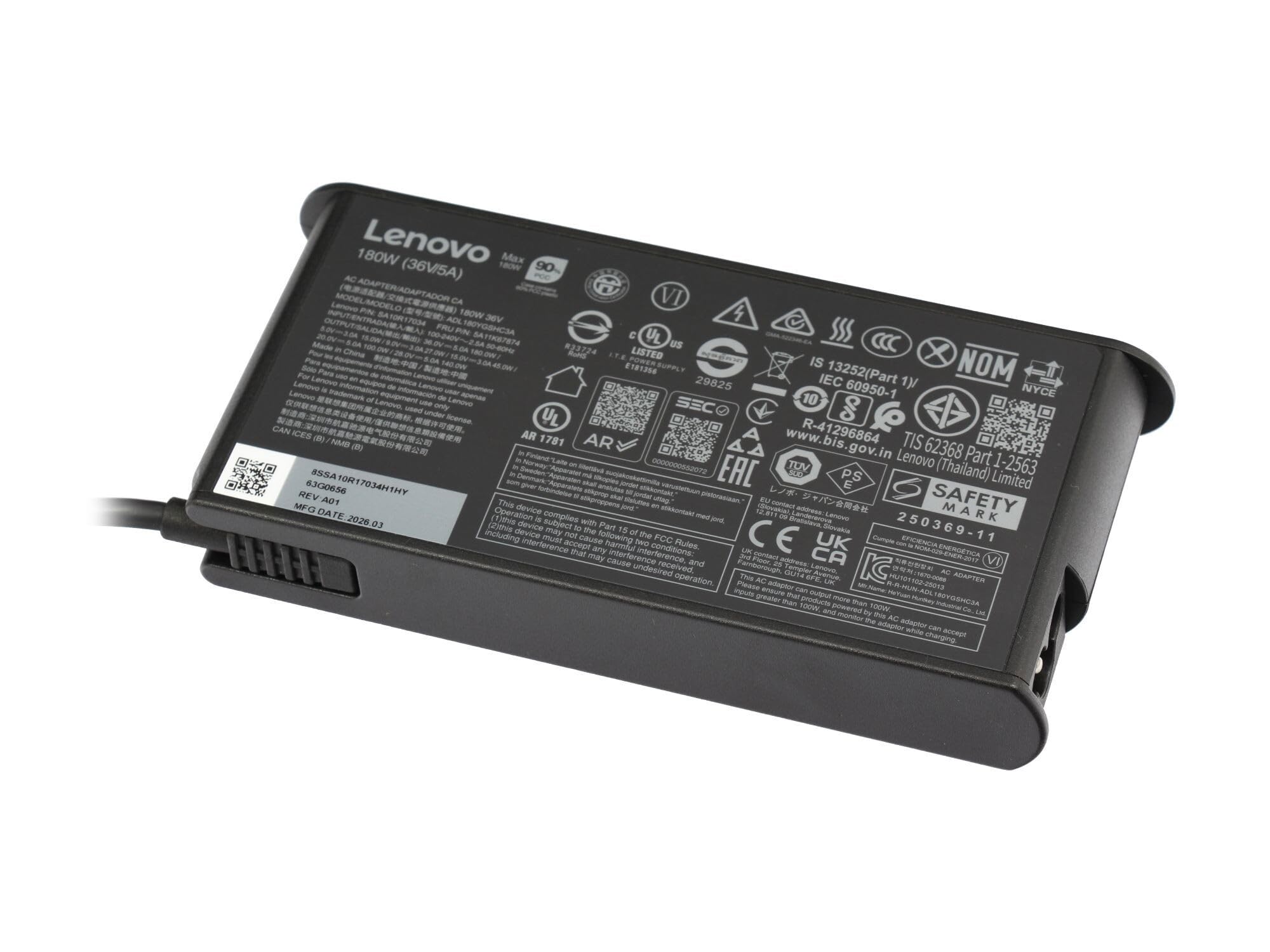 Lenovo 5A11K67873 originale USB-C GaN-alimentatore 180 watt