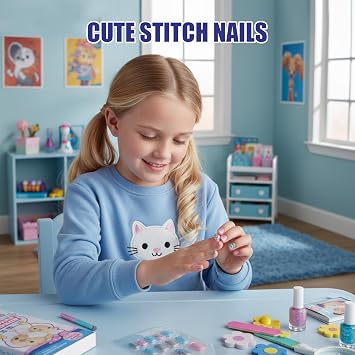 Stitch Press-On Nails Set, 84-Piece, Ages 6+