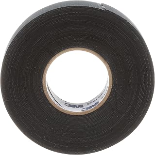 3M Electrical Temflex Rubber Splicing Tape, 2155, with liner, black, 3/4 in x 22 ft (19.1 mm x 6.7 m) - Bulk Case of 20 rolls