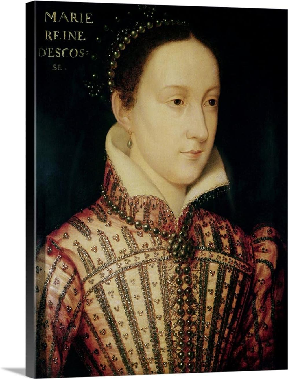 SYSMYXGS Painting by Number Kits for Adult Beginner DIY Acrylic Painting with Paint Brushes PigmentDrawing Paintwork on Oil Canvas@ — Miniature of Mary Queen of Scots, by Francois Clouet