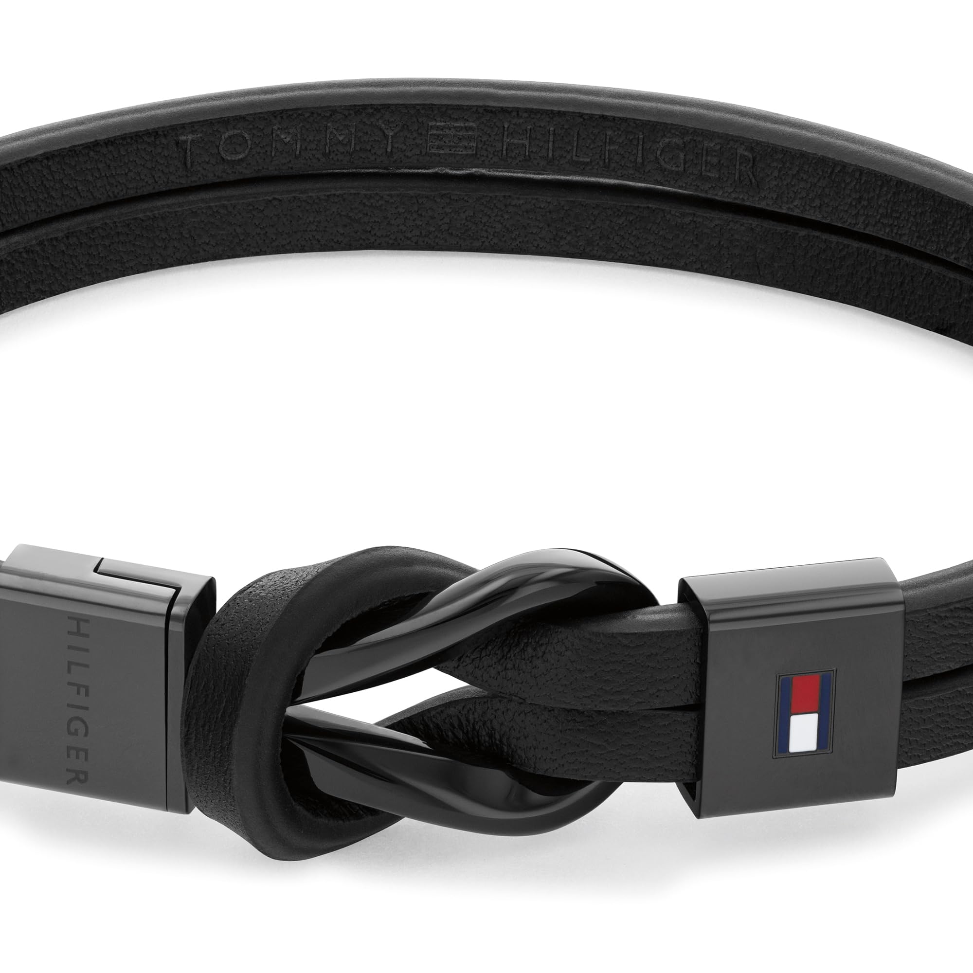 Tommy Hilfiger Biżuteria Męska Skórzana Bransoletka Czarna - 2790442