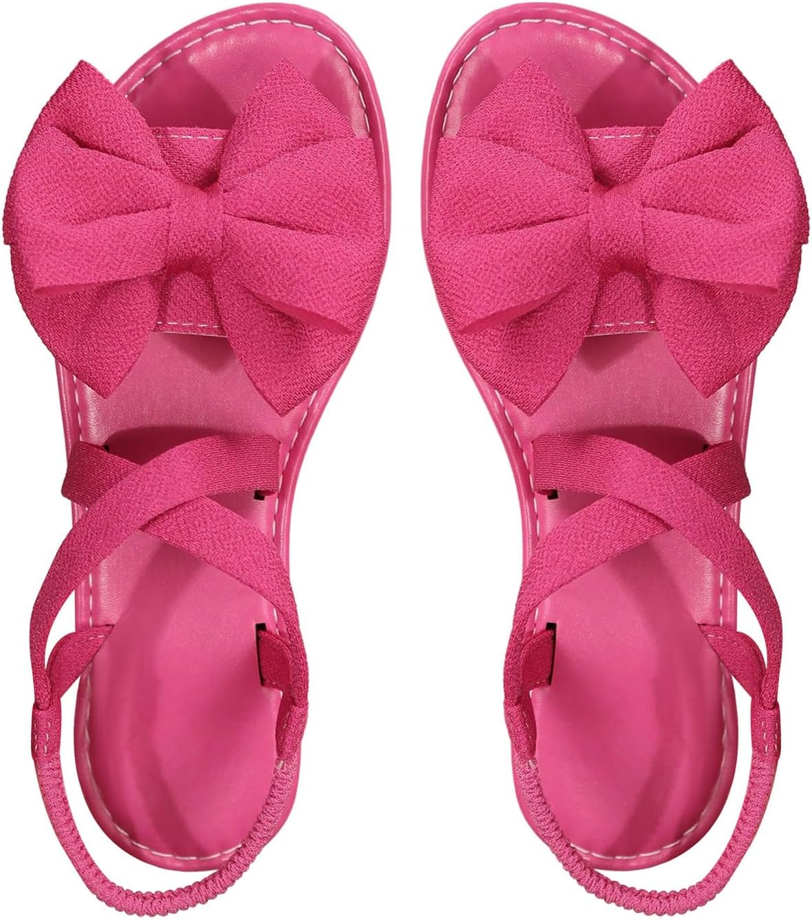 GORGLITTER Women's Bow Flat Sandals Dressy Formal Cute Strappy Ankle Strap Open Toe Summer Beach Sandals 2026