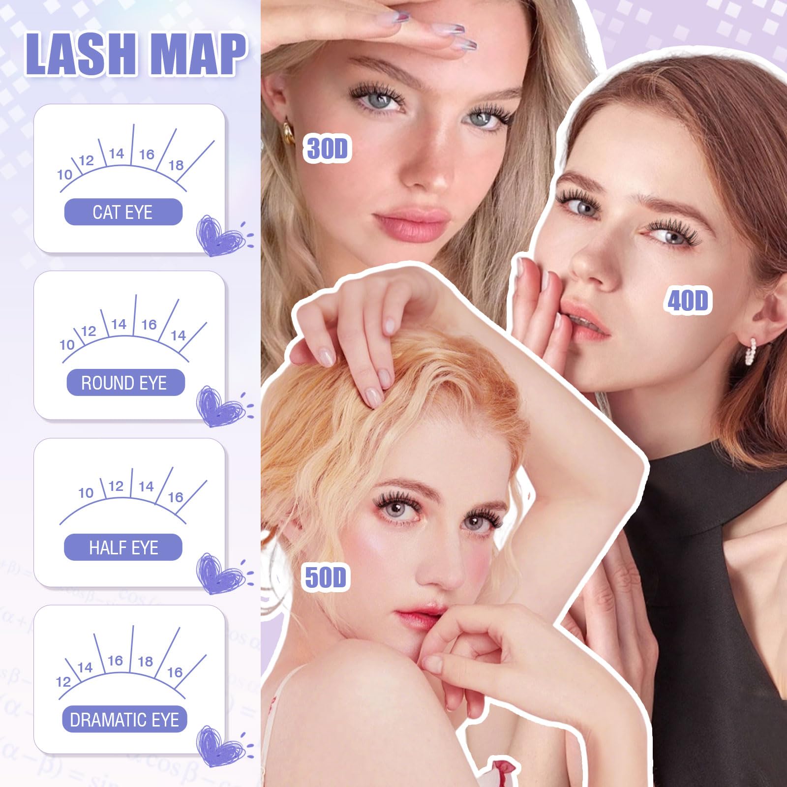 Silkiwinki Individual Lashes 300PCS Cluster Lashes Natural 3 Styles Mixed 8-16MM False Eyelashes Kit with Lash Tweezers(30D+40D+50D) - Image 4
