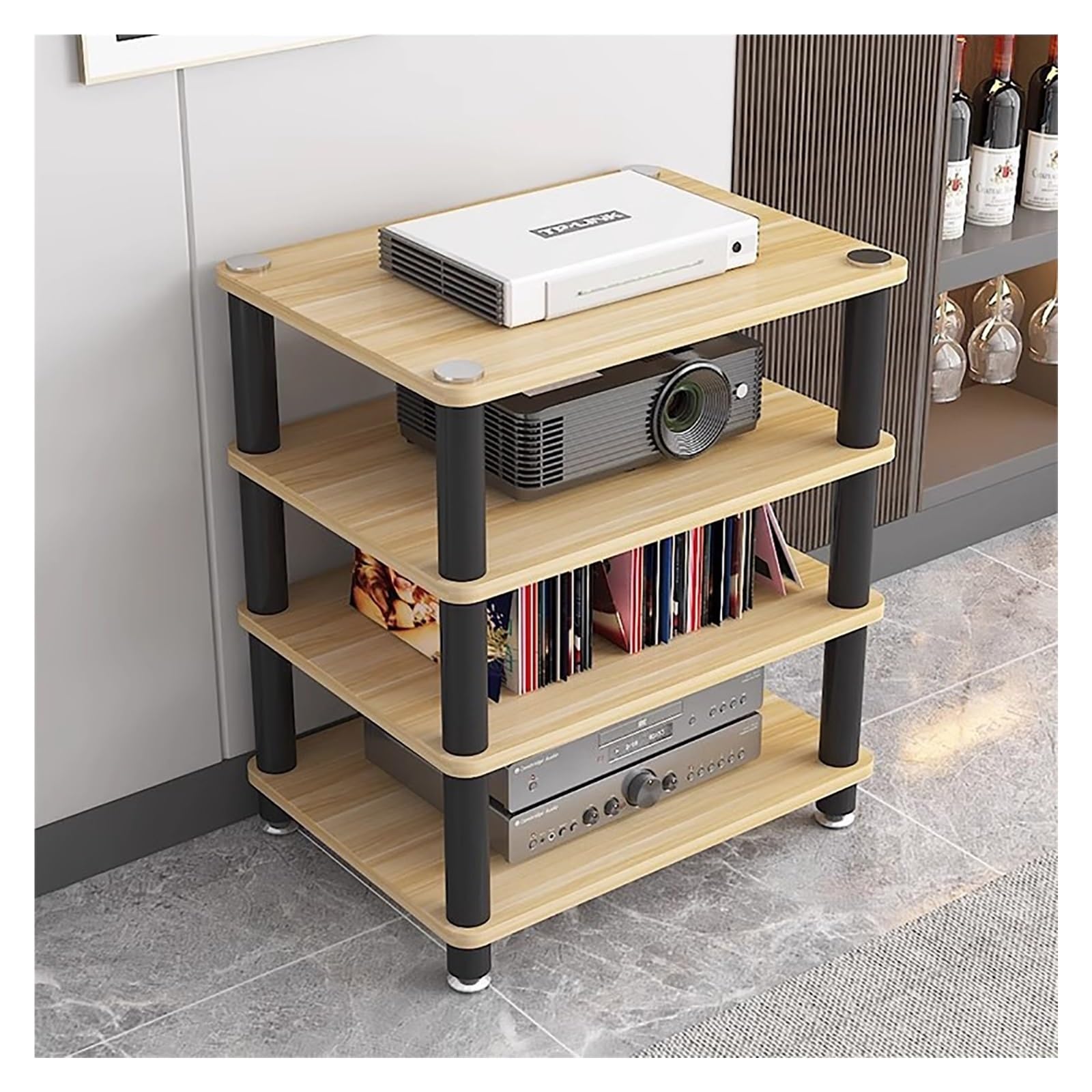 Meuble pour composants audio haut de gamme, étagère rigide pour platine et hi-fi