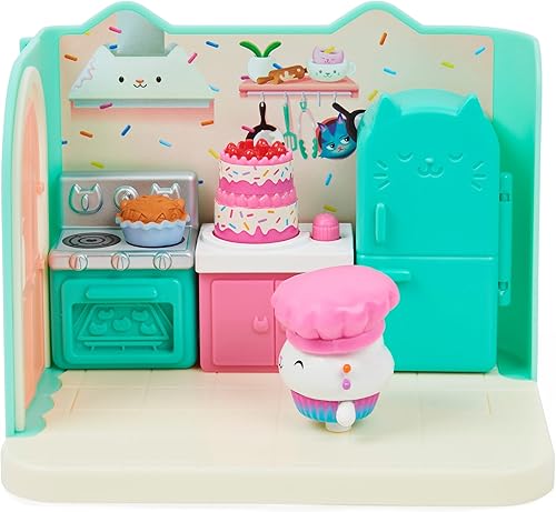 Miniatura 7 de Gabby's Dollhouse, The Kitchen of Kitty Dolcetto, Mini Playset Rooms of the House, juegos para niños a partir de 3 años