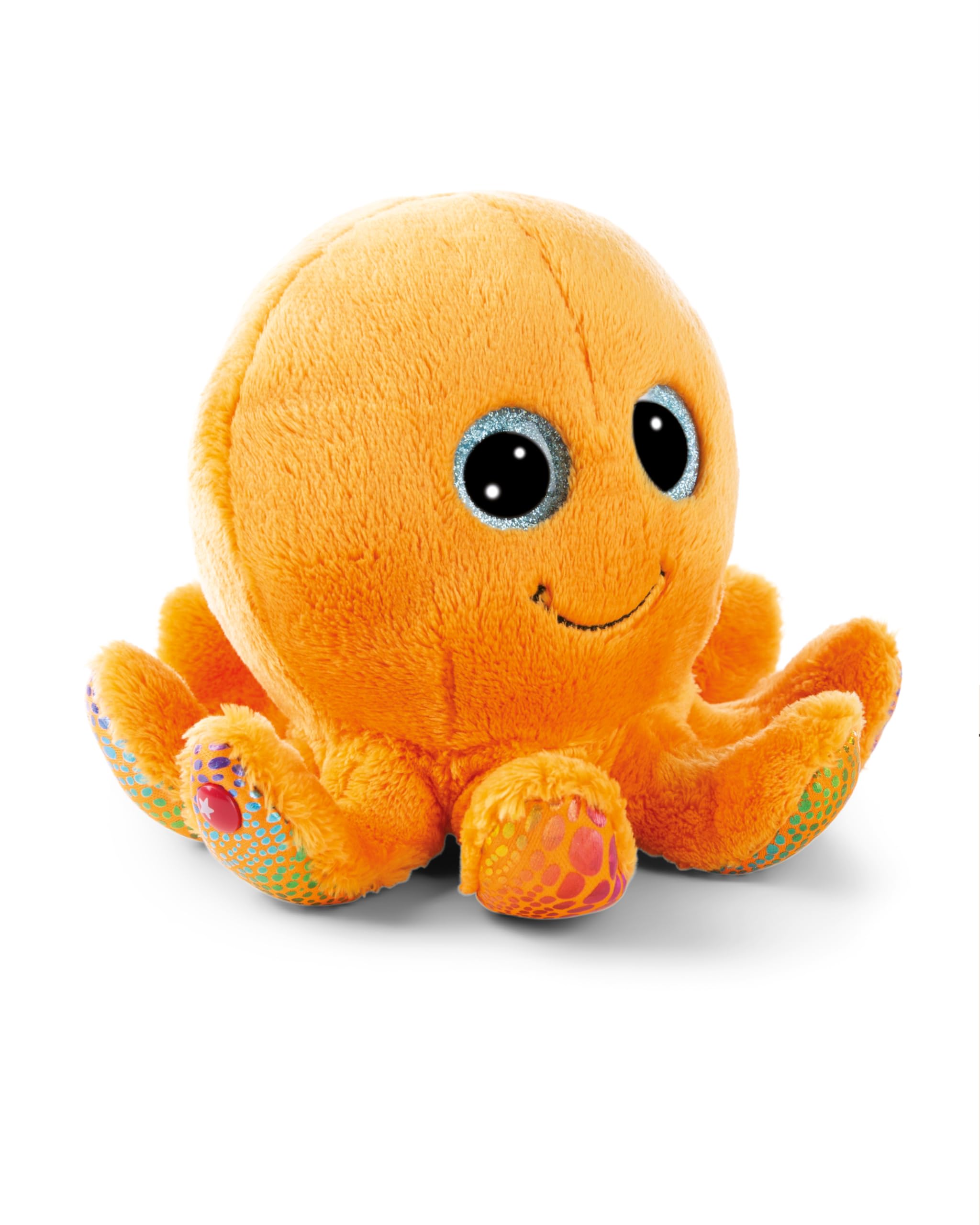 NICI soft toy GLUBSCHIS octopus Olly Polly 15cm - orange - Fluffy plush, cute to cuddle and play with, for children & adults, great gift idea - 61843