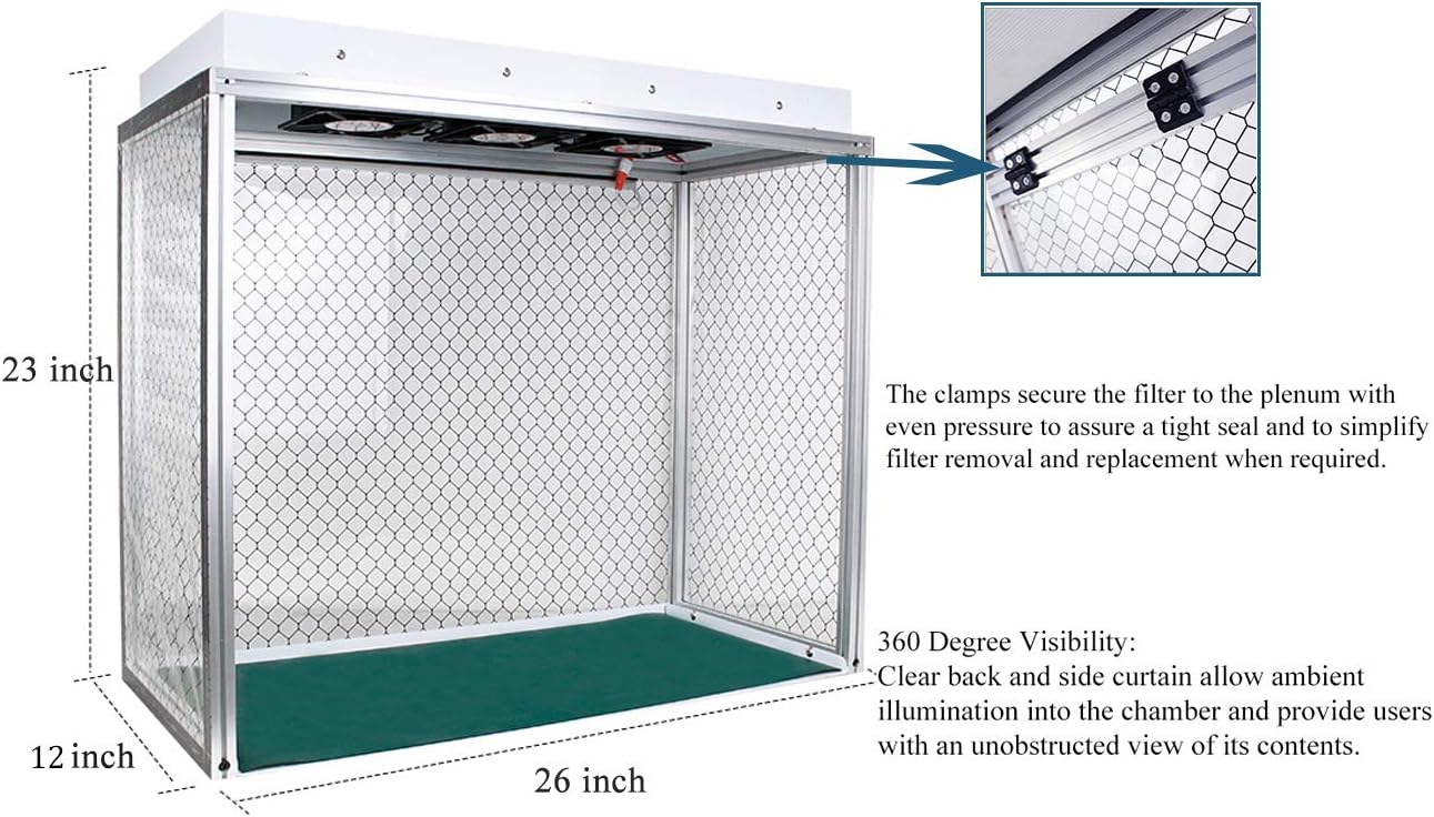 Buy Vertical Laminar Flow Hood 26x12x20 Inch Working Area Hepa Filter For Mycology Class 100 Cleanliness Dust Free Work With Three Fans 110v Online In Hungary B088bkpcsx