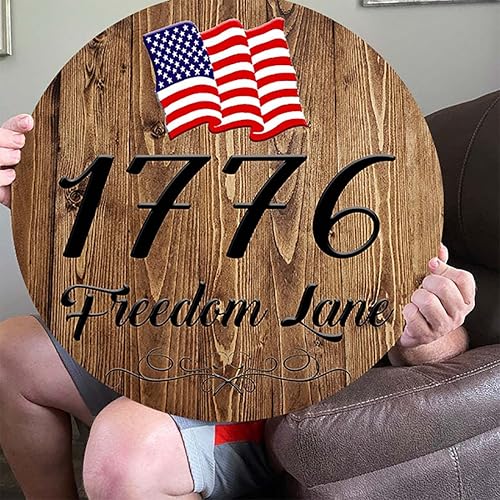 Miniatura 3 de Whiskey Barrel Gifts American Flag Wood American Flag Sign 18 Inch Large Wall Art Bourbon Gifts