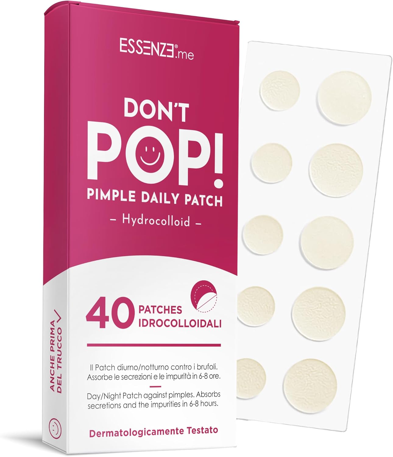 Essence Hydrocolloidal Acne Patch, Waterproof, Fast Absorption, Effective Treatment of Skin Impurities, Don’t Pop 40 Invisible Patches