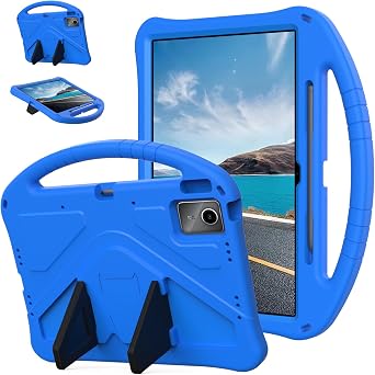 YRH Kids Case for Lenovo Idea Tab Plus 12.1 inch Tablet 2025, Model TB361FU, EVA Shockproof, with Stand Handle Blue
