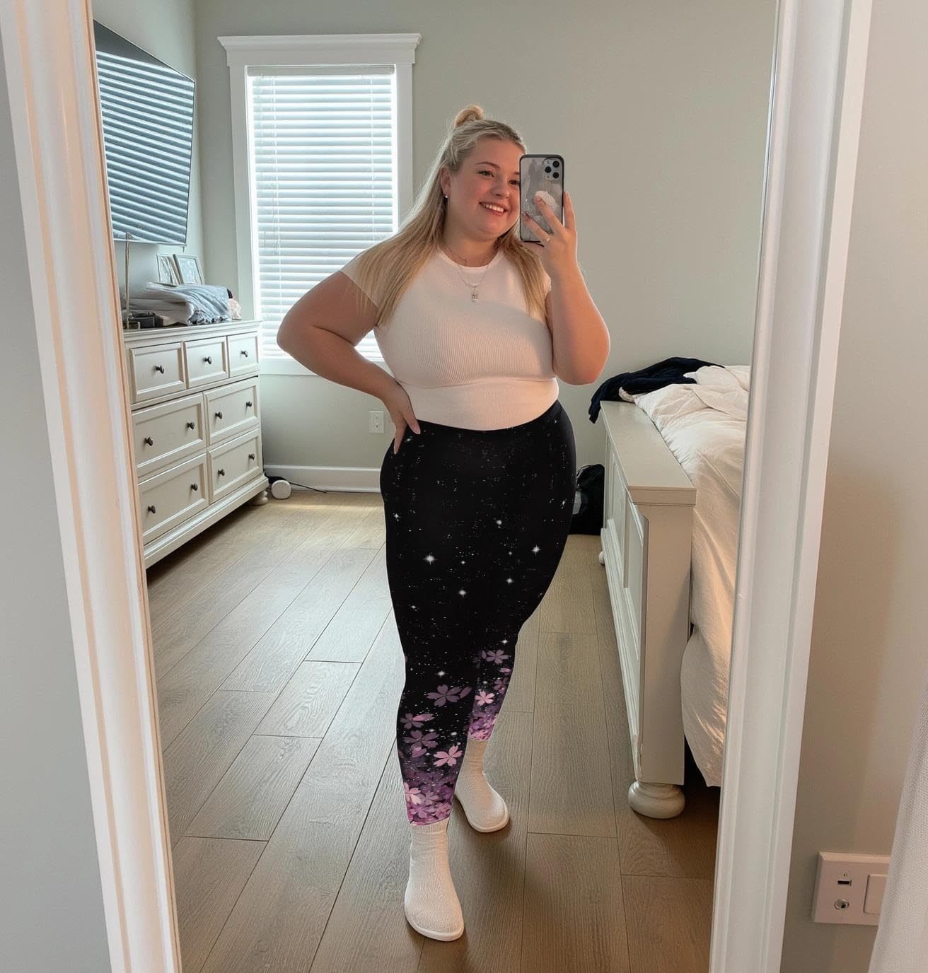 TIYOMI Plus Size Leggings for Women High Waist Full Length Pants Casual Ankle Fall Leggings XL-5XL - Image 3