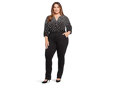 NYDJ Plus Size Classic Trousers (Black) Women