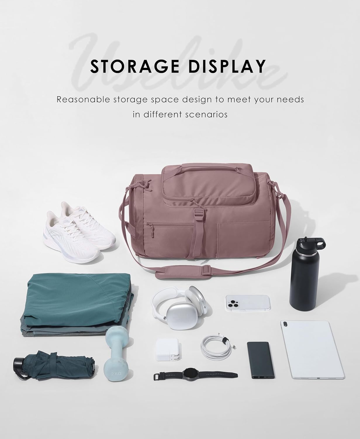 Gym Bag for Women with Shoe Compartment and Wet Pocket Convertible Gym Backpack workout Duffel Bag Multiple Pockets 30L - Image 5