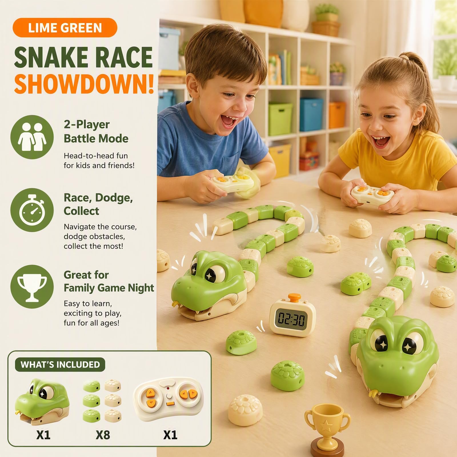 2 uds Control Remoto magnético Juego de Serpiente LED