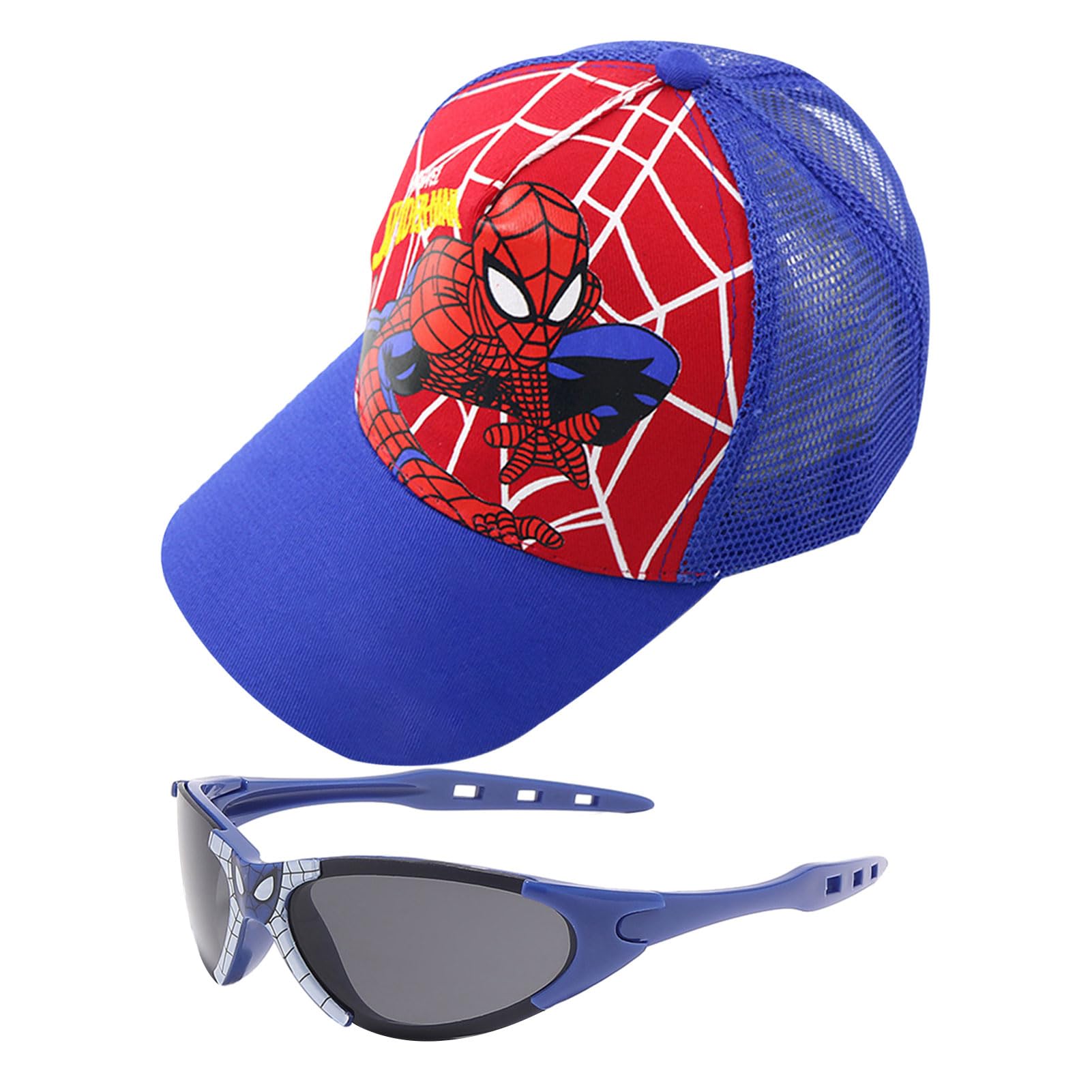 Marypaty Gorra Niño Niña 2 3 4 6 Años, Gorra de Béisbol Ajustable Verano Diseño de Cartoon Transpirable Unisex con Gafas de Sol Hombre Mujer para Eexterior Chill out