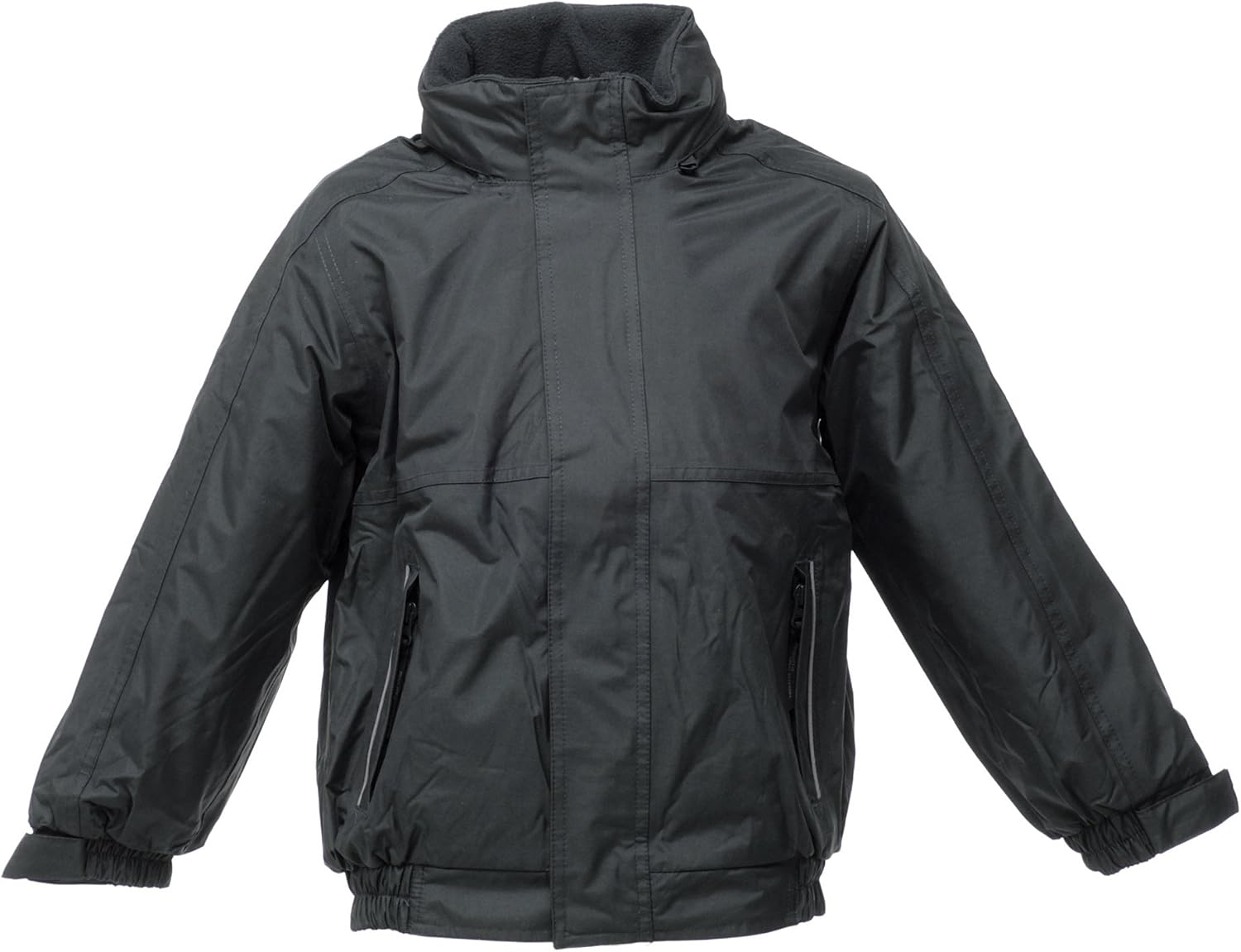 Regatta Kids Unisex Thermoguard Fleece Lined Dover Jacket (Windproof & Waterproo (3-4) (Black/Ash)