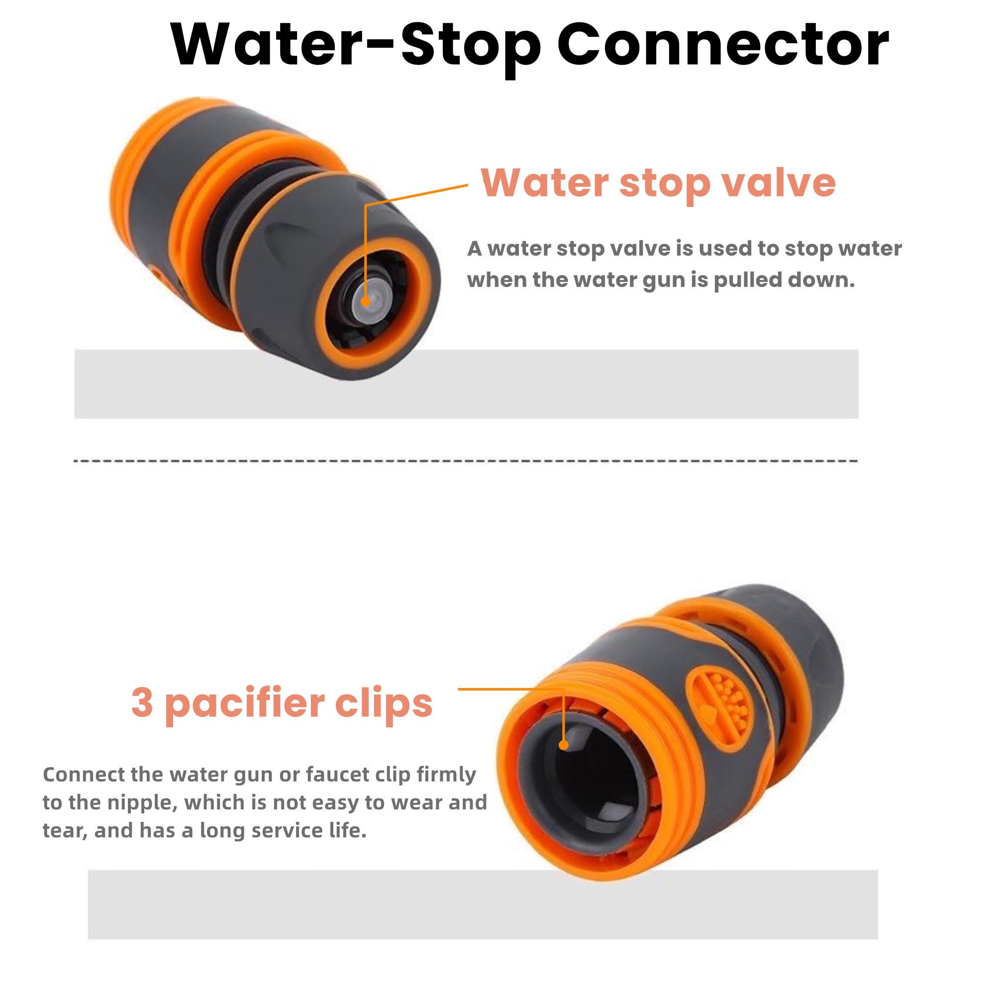 2 Stop Pack Hose Connector Set - Quick & Waterstop Connectors for Hose Ends UV & Frostproof, 1 - Image 4