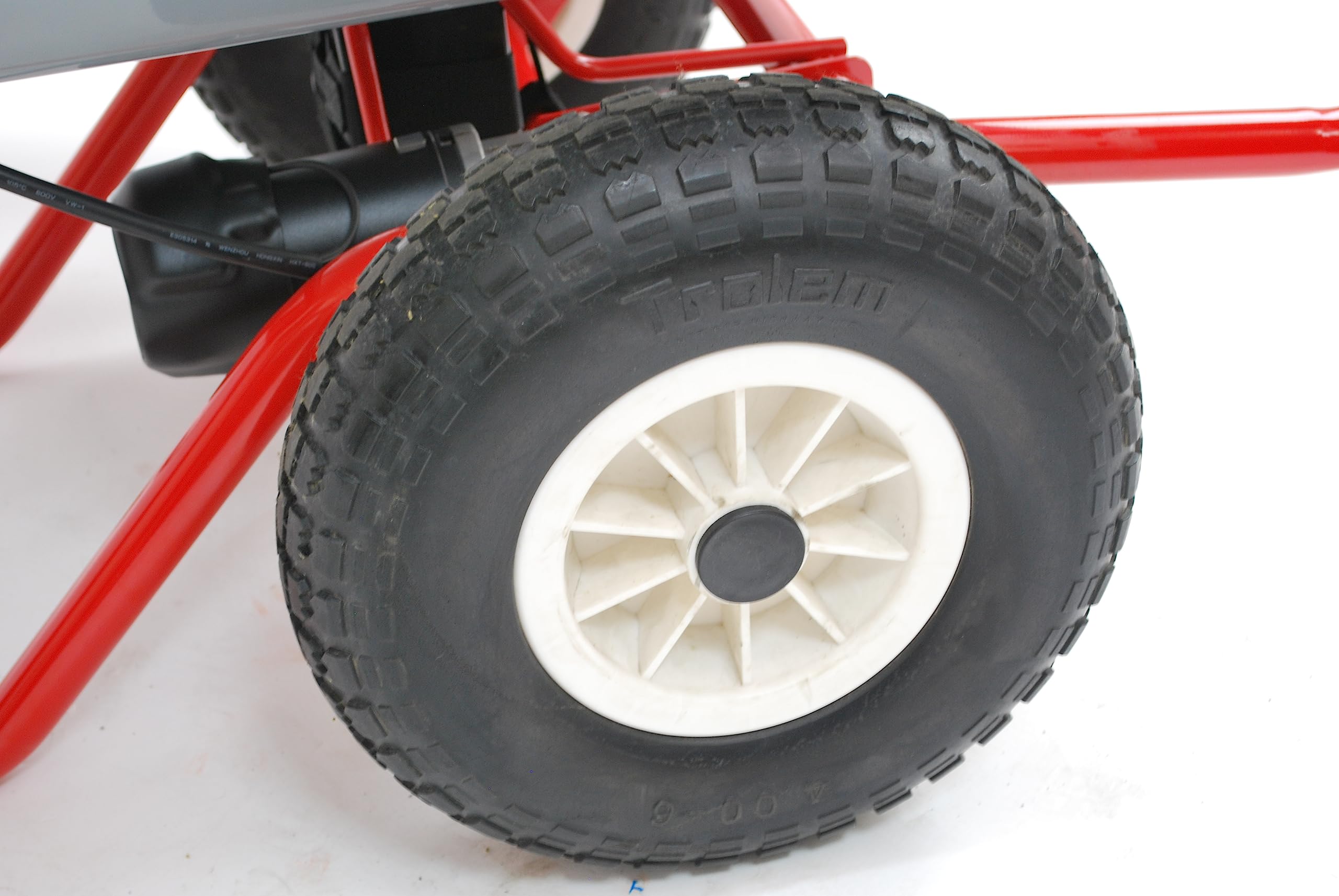 Trolem - Brouette Électrique - Brouette de Jardin à Moteur Électrique - Avec Batterie Rechargeable - Autonomie 4 à 6 h - Jusqu’à 100 kg - 2 Roues - Chariot Terrain Pente