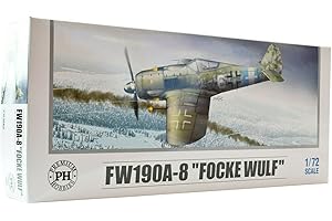 Premium Hobbies FW190A-8 Focke Wulf 1:72 Plastic Model Airplane Kit for Kids Ages 4-8