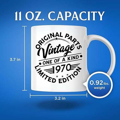 Miniatura 3 de 1970 Original Parts Taza de café  Año de nacimiento 1970  Taza de café Nacido en 1970  Taza de café de cumpleaños  Taza de café de 11 onzas