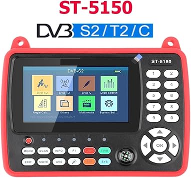 Satlink DVB-S2+DVB-C+DVB-T2 Combo MPEG4 HD H.265 Satellite Finder Meter H.265 HEVC MPEG-4 QPSK 8PSK 16APSK 4.3 TF Easy to Use