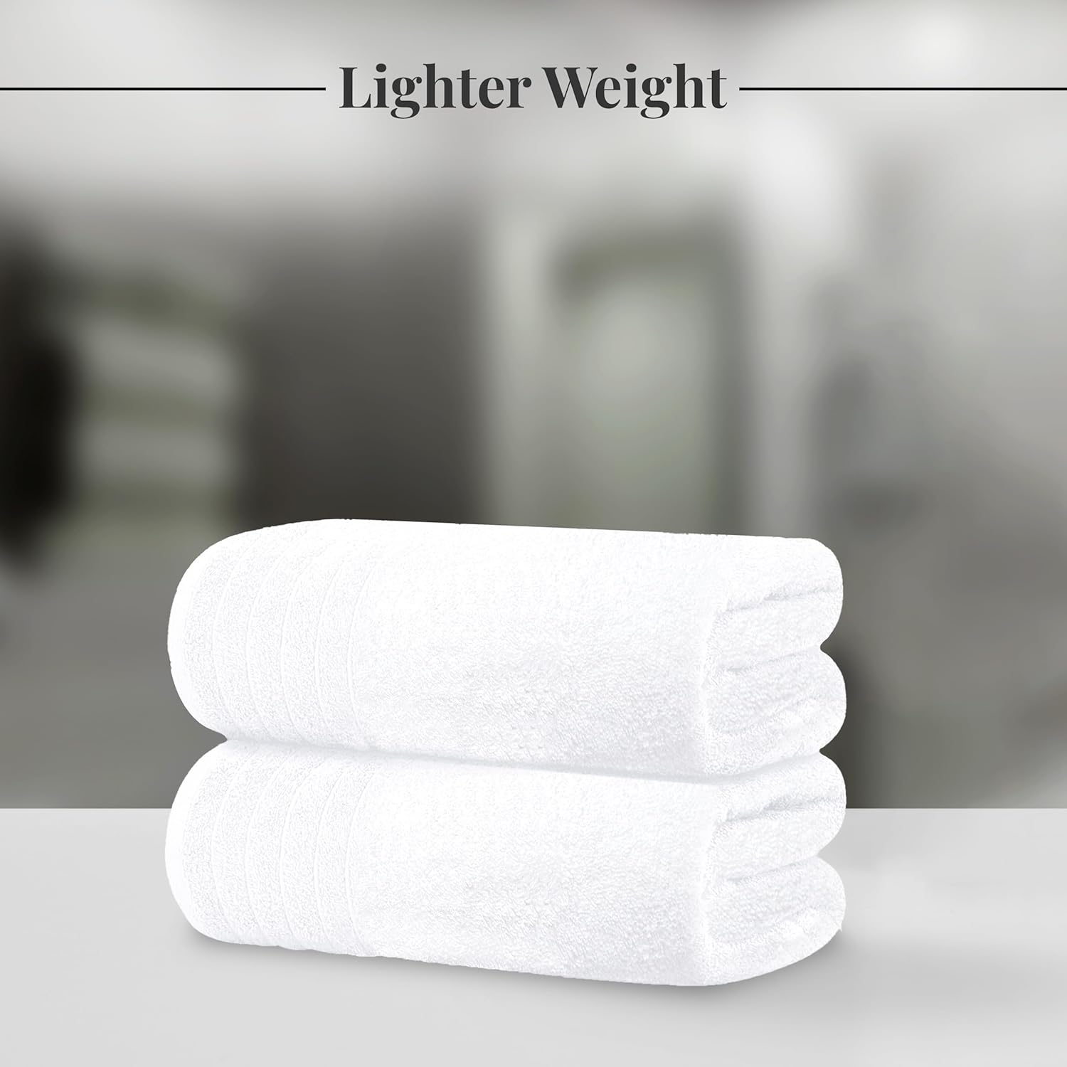 Tens Towels Pack of 2 Extra Large Bath Sheets 35 x 70 Inches, 100% Cotton, Larger & Lighter Weight, Quicker to Dry, Super Soft & Absorbent, Oversized Bath Towels, White - Image 3