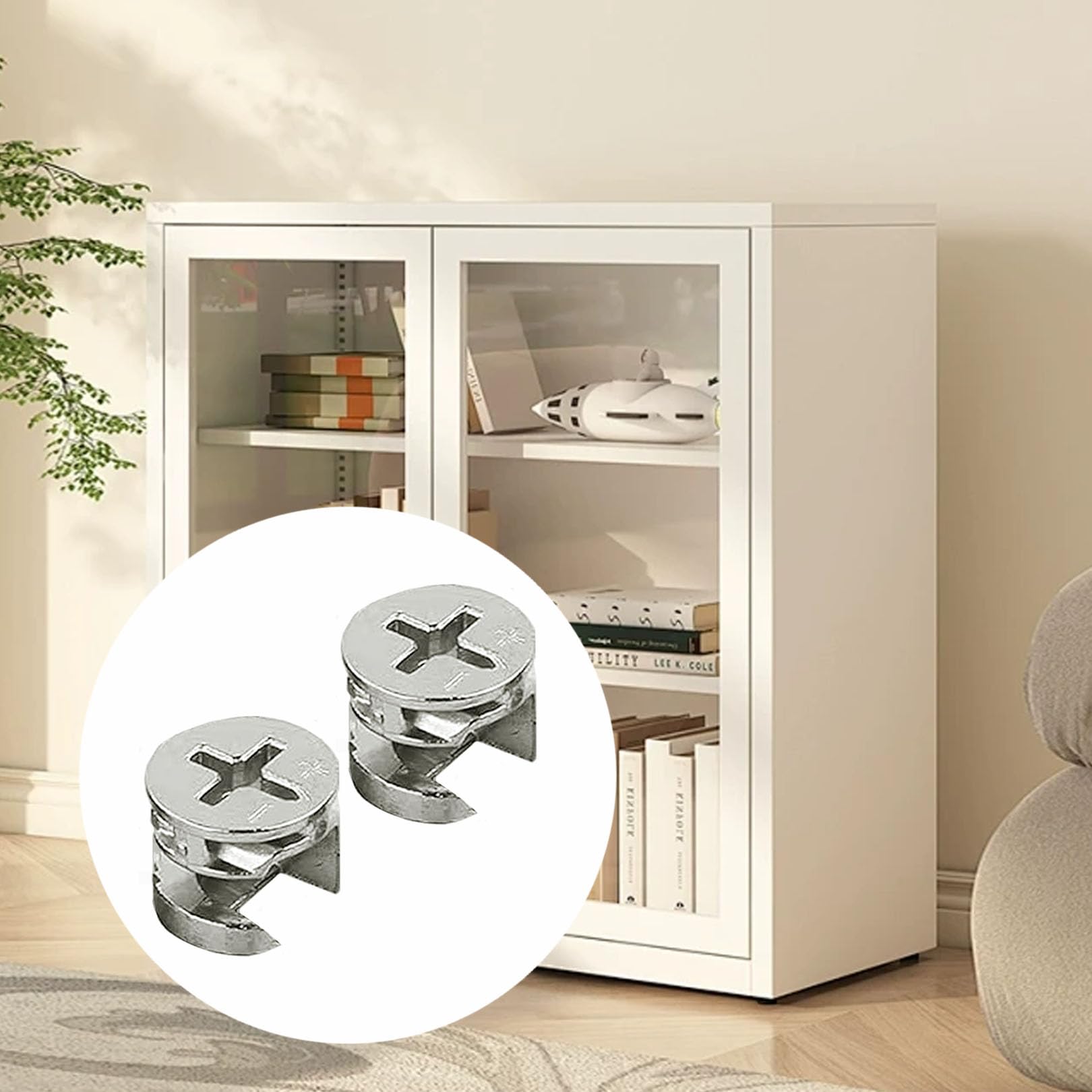 20 Stück Exzenterverbinder 15x12mm - Möbelverbinder Aus Zinklegierung