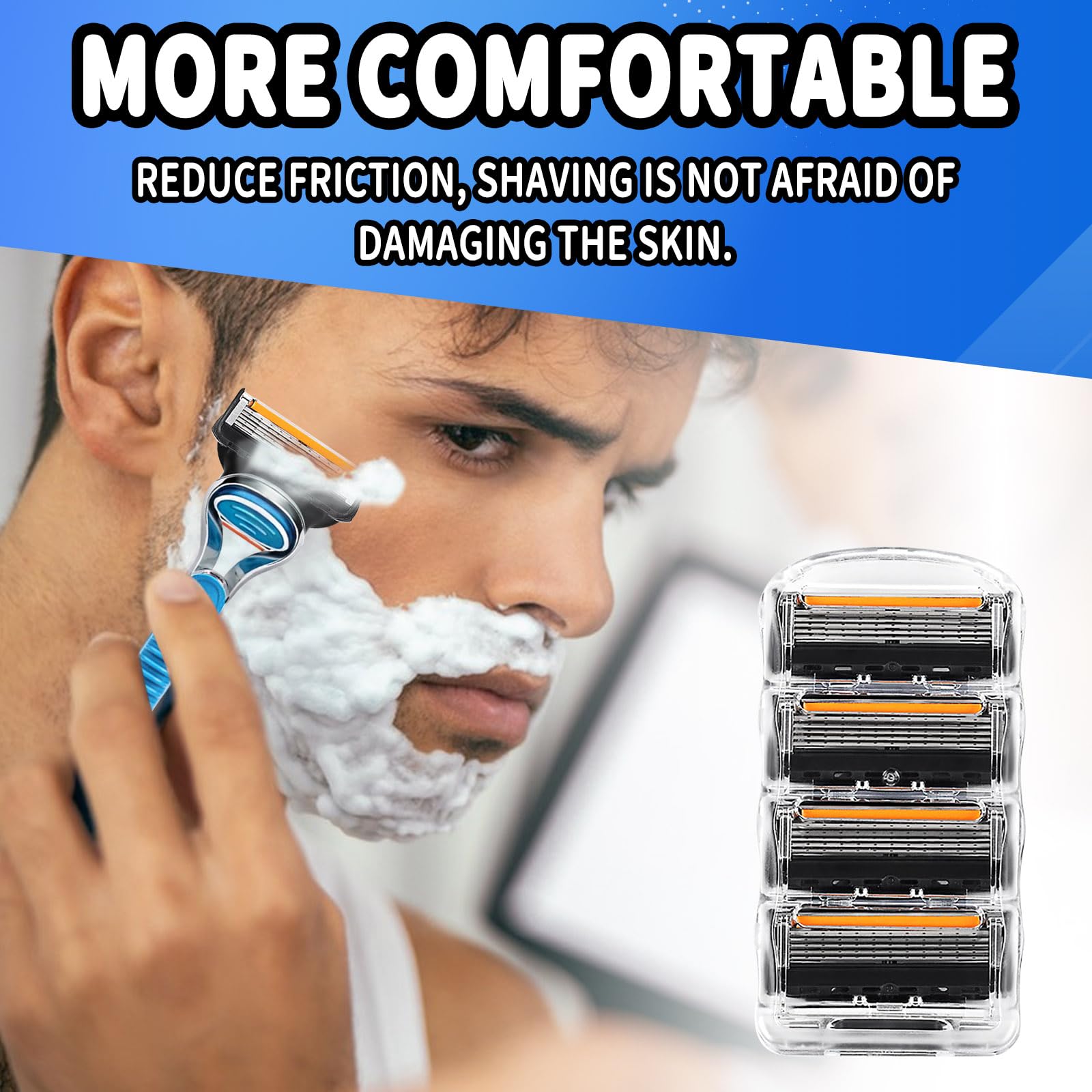 Lamette da uomo ProGlide per rasoio bagnato, 24 lame di ricambio per rasoi bagnati, pacchetti convenienza da 5 lame Fusion, lamette da barba Pro Glide