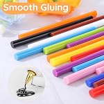 36 Pack Hot Melt Glue Sticks Colored Mini Size, Sparkly Gray Adhesive EVA Glue Sticks Small for DIY Art Craft Decoration, 4" Long x 0.27" Dia